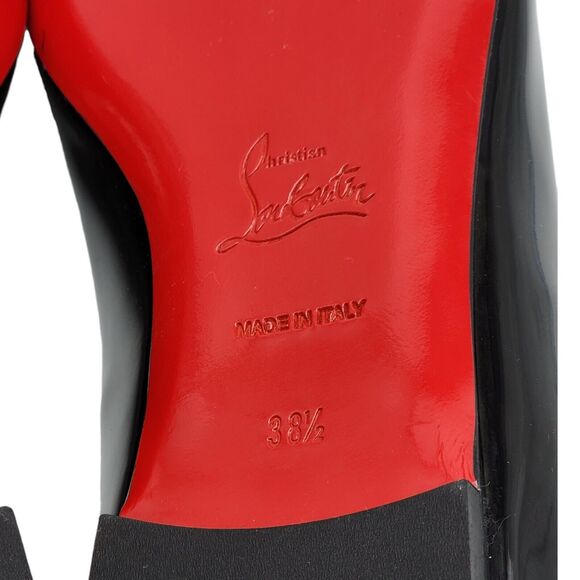 Christian Louboutin Ballalla Patent Leather Ballet Flats Shoes in Black $745 - Picture 7 of 11